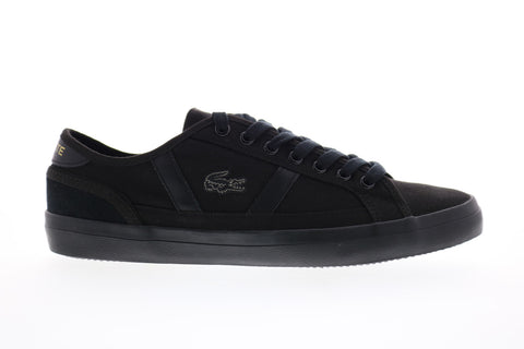 Lacoste Sideline 119 1 CMA Mens Black Canvas Lace Up Lifestyle Sneakers Shoes