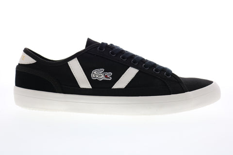 Lacoste Sideline 119 1 Mens Black Canvas Lace Up Lifestyle Sneakers Shoes