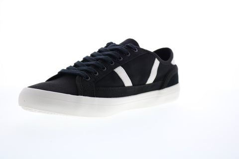 Lacoste Sideline 119 1 Mens Black Canvas Lace Up Lifestyle Sneakers Shoes