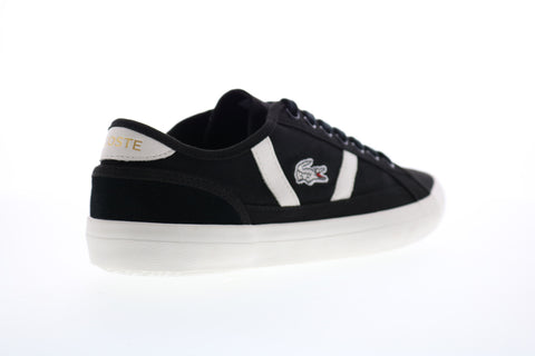 Lacoste Sideline 119 1 Mens Black Canvas Lace Up Lifestyle Sneakers Shoes
