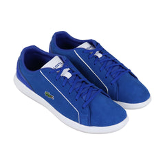 Lacoste Avantor 219 1 Sma Mens Blue Suede Low Top Lace Up Sneakers Shoes