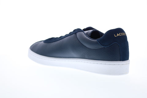Lacoste Masters 119 2 Mens Blue Leather Lace Up Lifestyle Sneakers Shoes