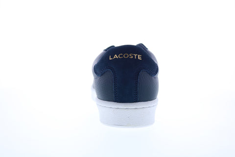 Lacoste Masters 119 2 Mens Blue Leather Lace Up Lifestyle Sneakers Shoes