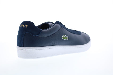 Lacoste Masters 119 2 Mens Blue Leather Lace Up Lifestyle Sneakers Shoes