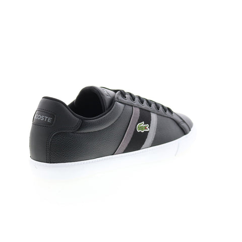 Lacoste Grad Vulc 120 2 P SMA Mens Black Leather Lifestyle Sneakers Shoes