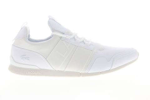 Lacoste Menerva Elite 319 1 US CM Mens White Canvas Low Top Sneakers Shoes