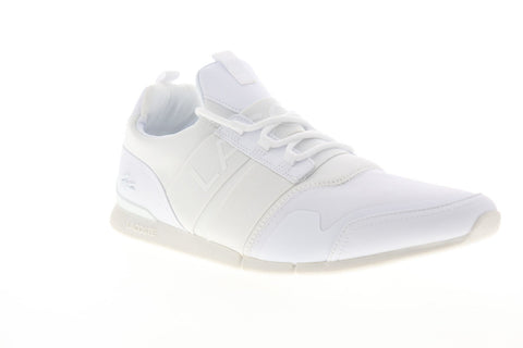 Lacoste Menerva Elite 319 1 US CM Mens White Canvas Low Top Sneakers Shoes