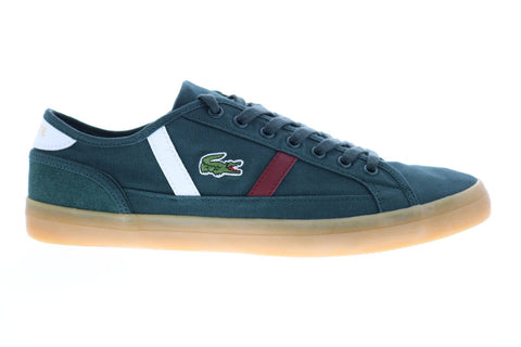 Lacoste Sideline 319 1 7-38CMA00552D2 Mens Green Canvas Low Top Sneakers Shoes
