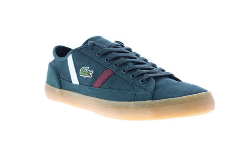 Lacoste Sideline 319 1 7-38CMA00552D2 Mens Green Canvas Low Top Sneakers Shoes
