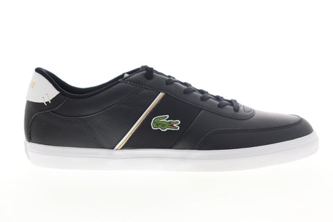 Lacoste Court Master 319 6 CMA Mens Black Leather Low Top Sneakers Shoes