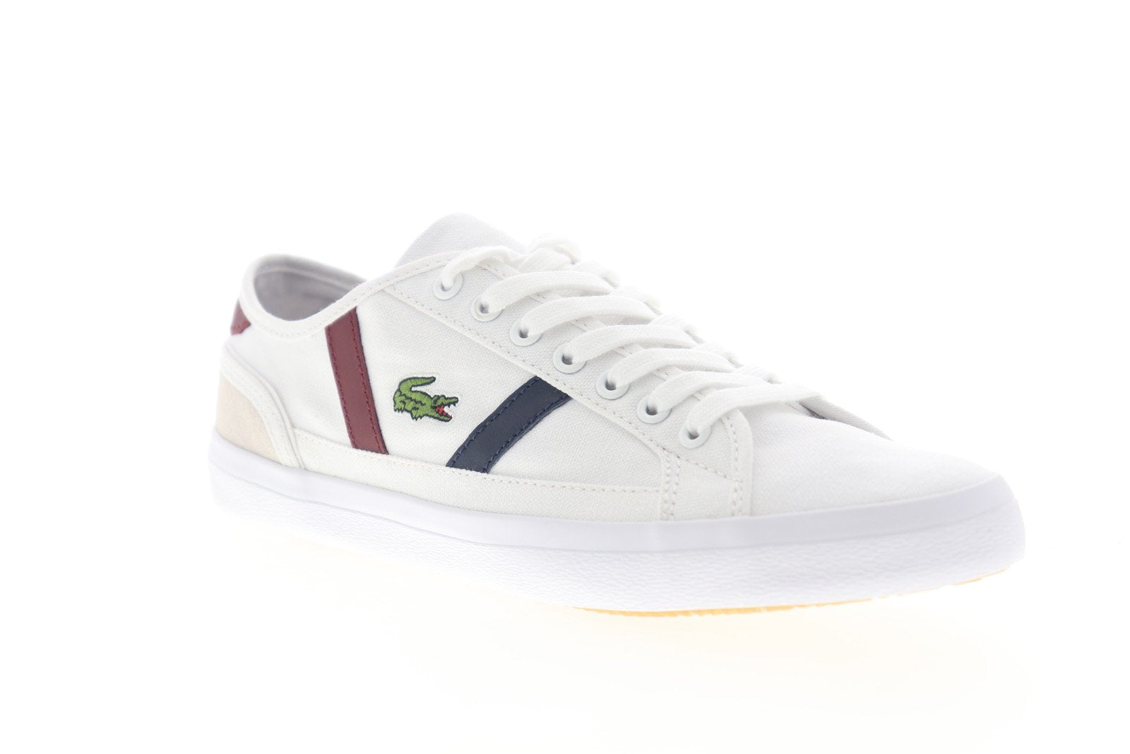 Lacoste Sideline 319 4 Mens White Canvas Lace Up Lifestyle Sneaker Ruze