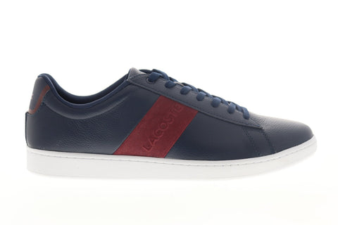 Lacoste Carnaby Evo 319+C50 1 SMA Mens Blue Leather Low Top Sneakers Shoes