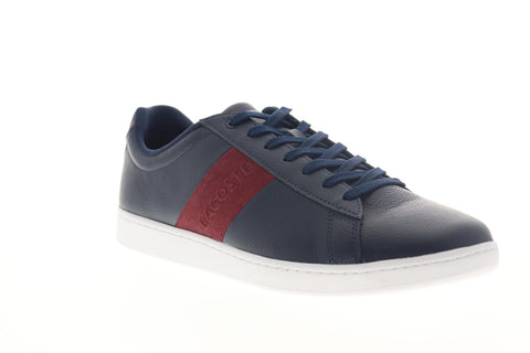 Lacoste Carnaby Evo 319+C50 1 SMA Mens Blue Leather Low Top Sneakers Shoes