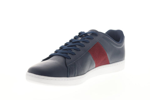 Lacoste Carnaby Evo 319+C50 1 SMA Mens Blue Leather Low Top Sneakers Shoes