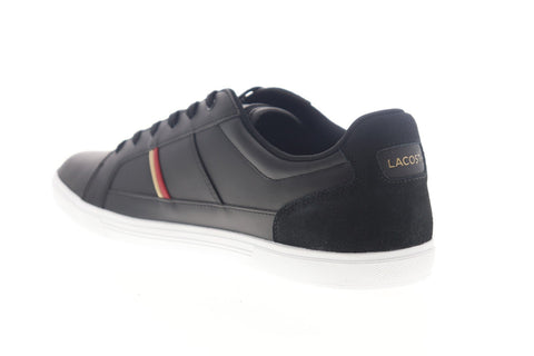 Lacoste Europa 319 1 SMA Mens Black Synthetic Lace Up Low Top Sneakers Shoes