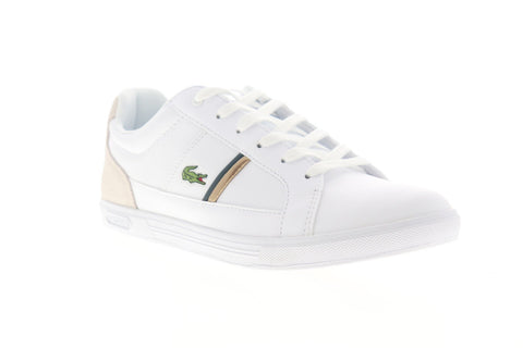 Europa 319 1 SMA Mens White Leather Lace Up Lifestyle Sneakers - Ruze Shoes