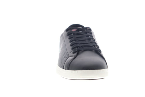 Lacoste Graduate 319 2 SMA Mens Black Leather Lace Up Low Top Sneakers Shoes