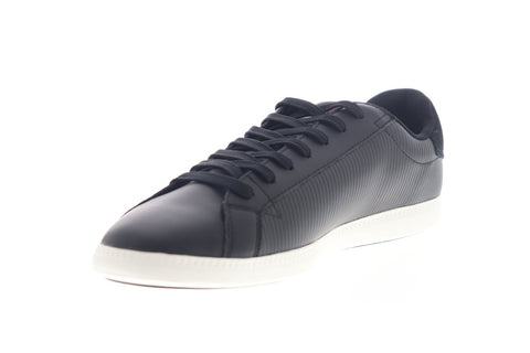 Lacoste Graduate 319 2 SMA Mens Black Leather Lace Up Low Top Sneakers Shoes