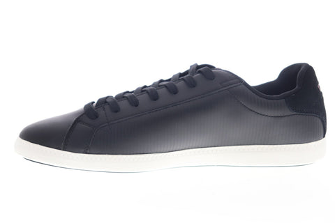 Lacoste Graduate 319 2 SMA Mens Black Leather Lace Up Low Top Sneakers Shoes