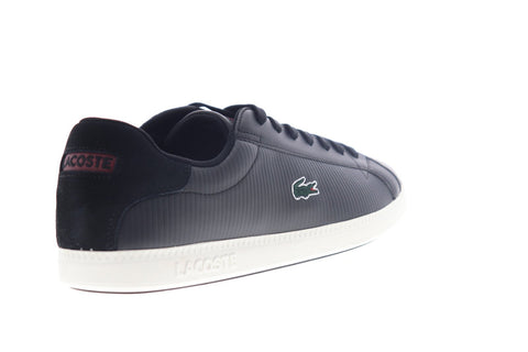 Lacoste Graduate 319 2 SMA Mens Black Leather Lace Up Low Top Sneakers Shoes