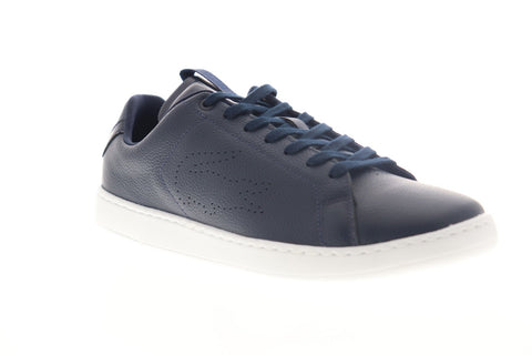 Lacoste Carnaby Evo Light WT 3191 Mens Blue Leather Low Top Sneakers Shoes