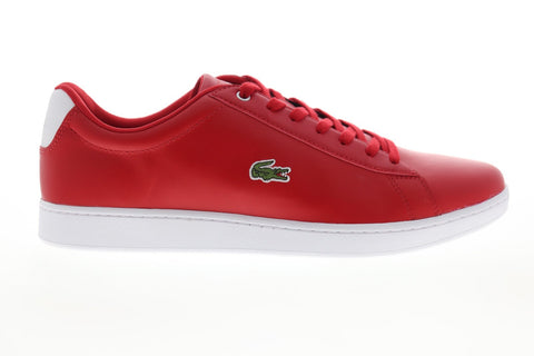 Lacoste Hydez 319 1 P SMA 7-38SMA006617K Mens Red Leather Low Top Sneakers Shoes