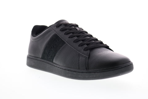 Lacoste Carnaby Evo 319 Mens Black Leather Lace Up Lifestyle Sneakers Shoes