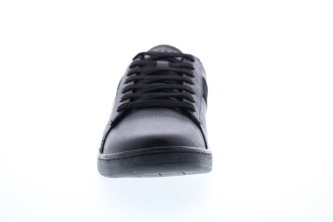 Lacoste Carnaby Evo 319 Mens Black Leather Lace Up Lifestyle Sneakers Shoes