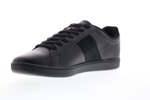 Lacoste Carnaby Evo 319 Mens Black Leather Lace Up Lifestyle Sneakers Shoes