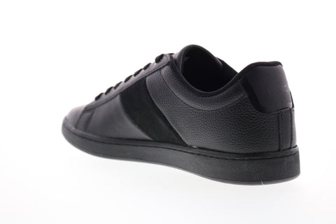Lacoste Carnaby Evo 319 Mens Black Leather Lace Up Lifestyle Sneakers Shoes