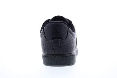 Lacoste Carnaby Evo 319 Mens Black Leather Lace Up Lifestyle Sneakers Shoes