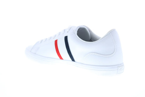 Lacoste Lerond Tri 1 CMA Mens White Leather Low Top Lifestyle Sneakers Shoes