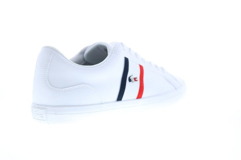 Lacoste Lerond Tri 1 CMA Mens White Leather Low Top Lifestyle Sneakers Shoes