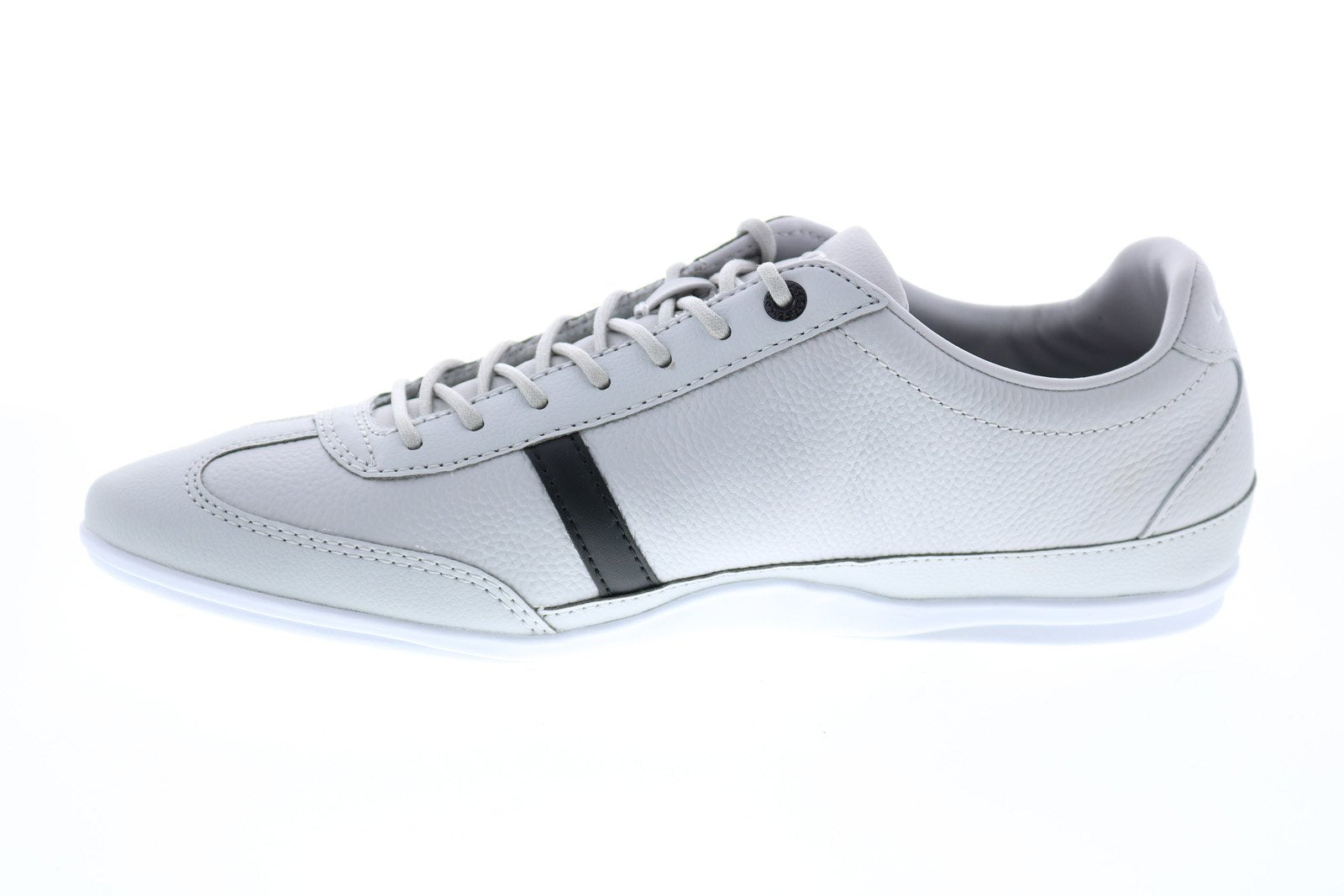 Lacoste Misano 120 1 P CMA Mens Gray Leather Lifestyle Sneakers - Ruze Shoes