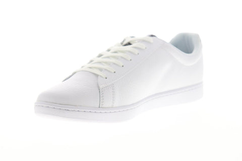 Lacoste Carnaby Evo 220 1 SMA Mens White Leather Low Top Sneakers Shoes