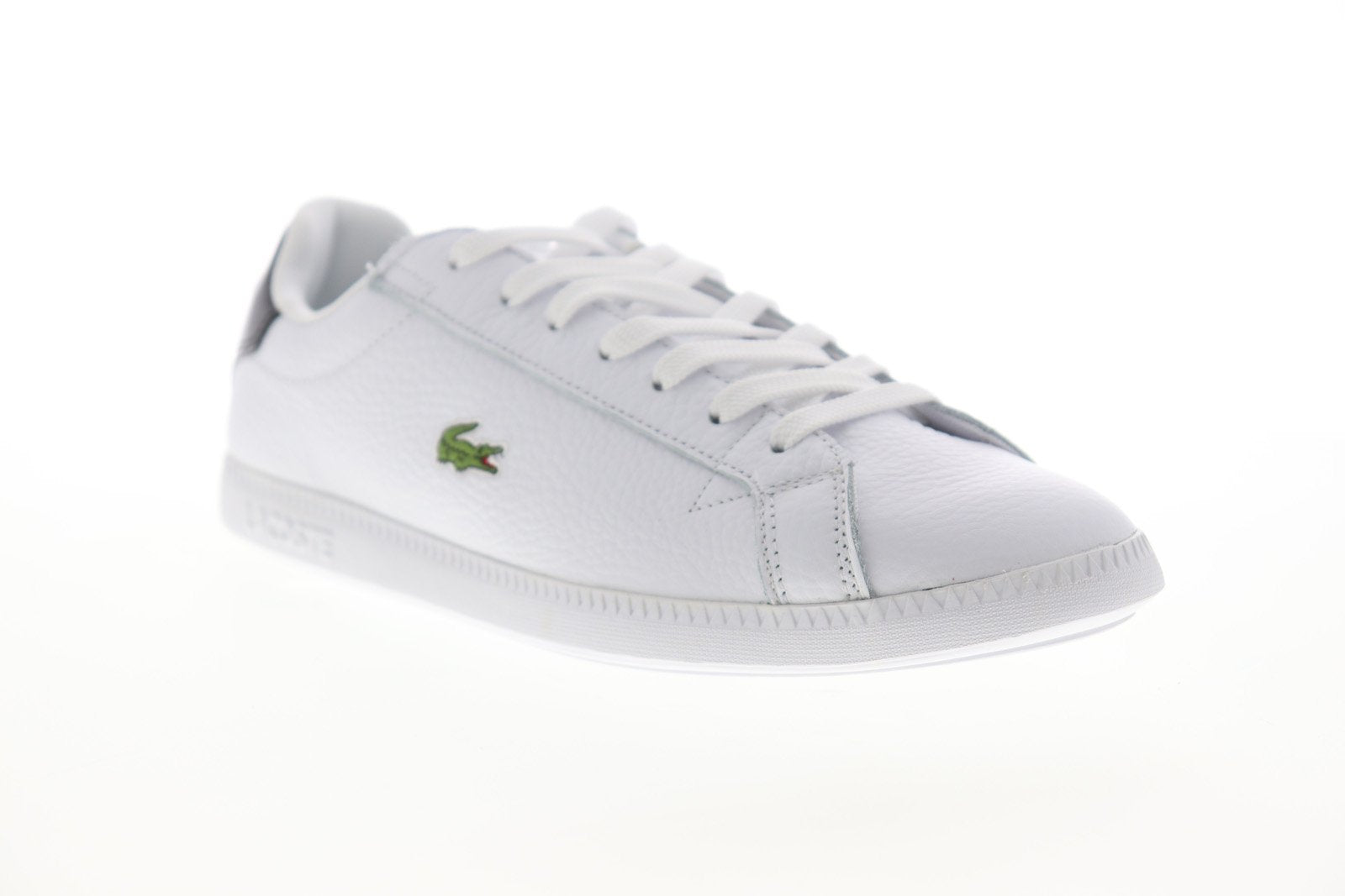 initial vene Sentimental Lacoste Graduate 120 1 SMA Mens White Leather Lace Up Lifestyle Sneake -  Ruze Shoes