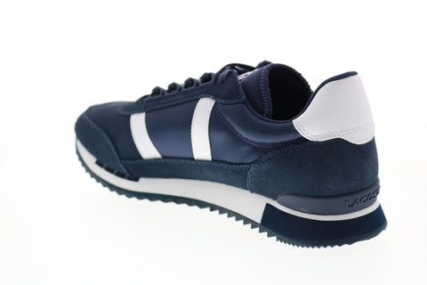 Lacoste Partner Retro 120 1 SMA Mens Blue Suede Lifestyle Sneakers Shoes