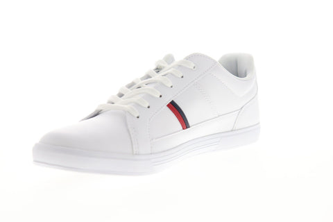 Lacoste Europa Tri 1 SMA Mens White Leather Lace Up Low Top Sneakers Shoes