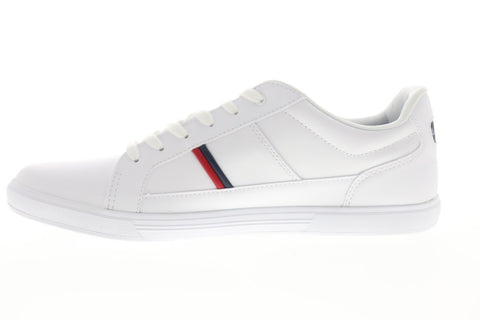 Lacoste Europa Tri 1 SMA Mens White Leather Lace Up Low Top Sneakers Shoes