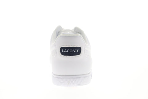 Lacoste Europa Tri 1 SMA Mens White Leather Lace Up Low Top Sneakers Shoes