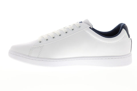 Lacoste Carnaby Evo Tri 1 SMA Mens White Leather Low Top Sneakers Shoes