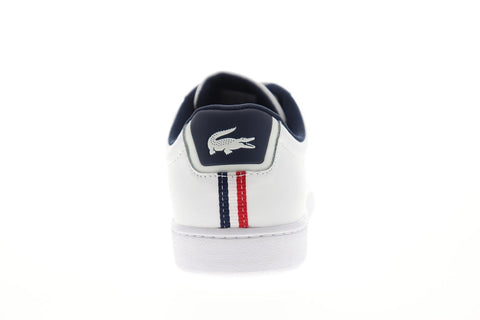 Lacoste Carnaby Evo Tri 1 SMA Mens White Leather Low Top Sneakers Shoes