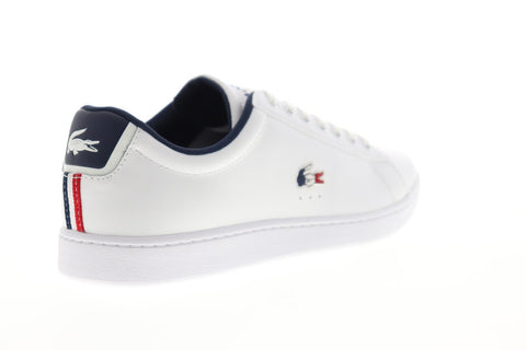 Lacoste Carnaby Evo Tri 1 SMA Mens White Leather Low Top Sneakers Shoes
