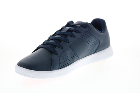 Lacoste Novas 120 1P SMA Mens Blue Leather Lifestyle Sneakers Shoes