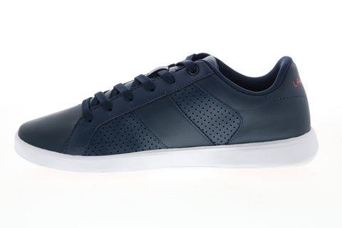 Lacoste Novas 120 1P SMA Mens Blue Leather Lifestyle Sneakers Shoes