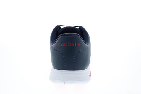 Lacoste Novas 120 1P SMA Mens Blue Leather Lifestyle Sneakers Shoes