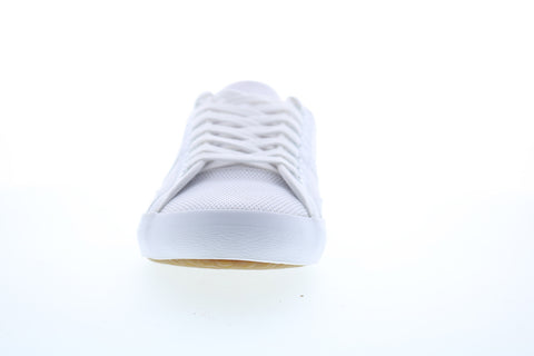 Lacoste Sideline 220 1 Mens White Canvas Lace Up Lifestyle Sneakers Shoes