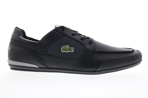 Lacoste Marina 120 2 Cm Mens Black Leather Lace Up Lifestyle Sneakers Shoes