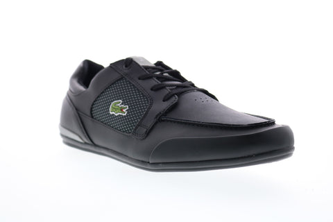 Lacoste Marina 120 2 Cm Mens Black Leather Lace Up Lifestyle Sneakers Shoes