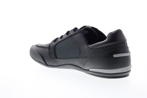 Lacoste Marina 120 2 Cm Mens Black Leather Lace Up Lifestyle Sneakers Shoes